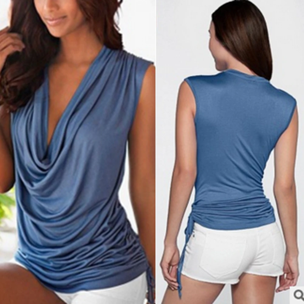 New Summer Sleeveless vest top women basic sexy Cowl Neck short vest plain casual bandage stretch elegant Vest T-shirt Tank Top
New Summer Sleeveless vest top women basic sexy Cowl Neck short vest plain casual bandage stretch elegant Vest T-shirt Tank Top