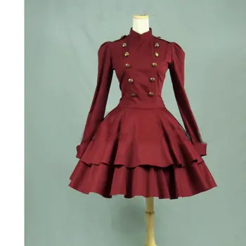Gothic Lolita Dress Short skirt Dress Cosplay Victorian dress long sleeves maid's uniform V-922
Gothic Lolita Dress Short skirt Dress Cosplay Victorian dress long sleeves maid's uniform V-922