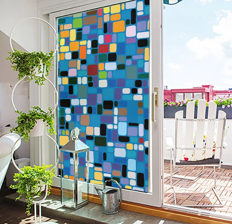 Professional custom complete pattern window film Color mosaic Vinyl Static Cling Self adhesive Privacy Glass Stickers
Professional custom complete pattern window film Color mosaic Vinyl Static Cling Self adhesive Privacy Glass Stickers