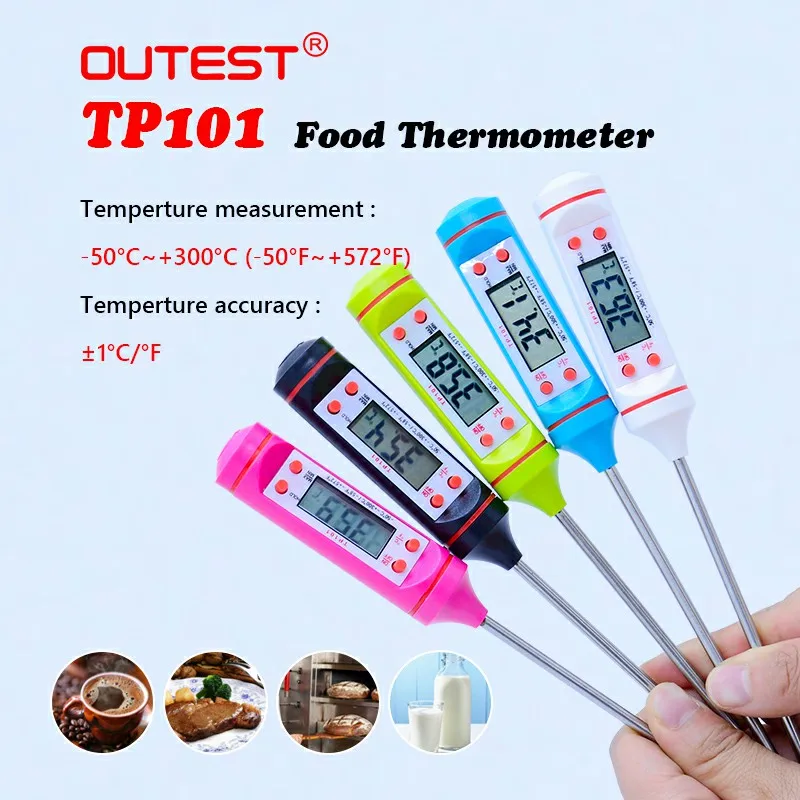 OUTEST Digital TP101 Meat Thermometer Length 237mm Cooking Food Kitchen BBQ Probe Water Milk Oil Liquid Oven Thermometer
OUTEST Digital TP101 Meat Thermometer Length 237mm Cooking Food Kitchen BBQ Probe Water Milk Oil Liquid Oven Thermometer