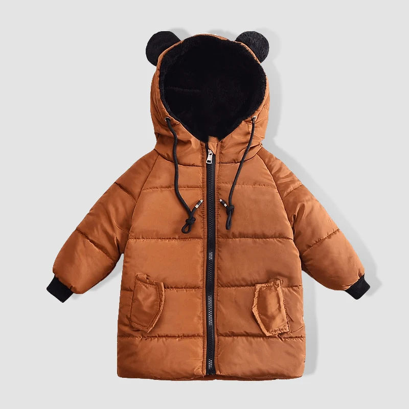 Fleece Warm Winter Long Jacket For Girls Boys Fashion Cotton Padded Cute Ear Boys Girls Down Coat Outerwear Kids Clothes
Fleece Warm Winter Long Jacket For Girls Boys Fashion Cotton Padded Cute Ear Boys Girls Down Coat Outerwear Kids Clothes