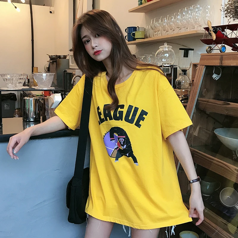 Cartoon Printed Loose Short Sleeve T-shirt Women's Tshirts Japan Kawaii Ulzzang Female Sweet Lovely Harajuku Tshirt For Women 
Cartoon Printed Loose Short Sleeve T-shirt Women's Tshirts Japan Kawaii Ulzzang Female Sweet Lovely Harajuku Tshirt For Women