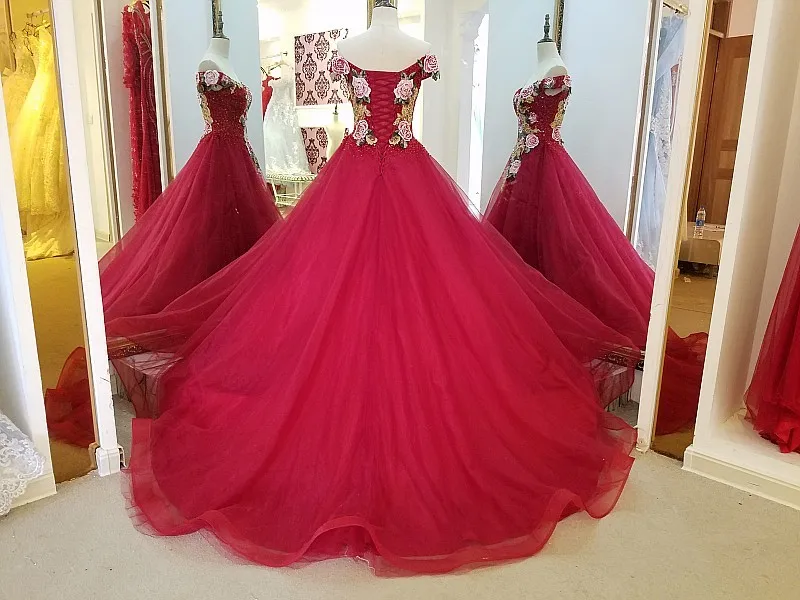 Evening Dress for Party Short Sleeves Lace Up Back A line Appliques Long Formal Abendkleider 2018 Real Photos | Свадьбы и торжества
