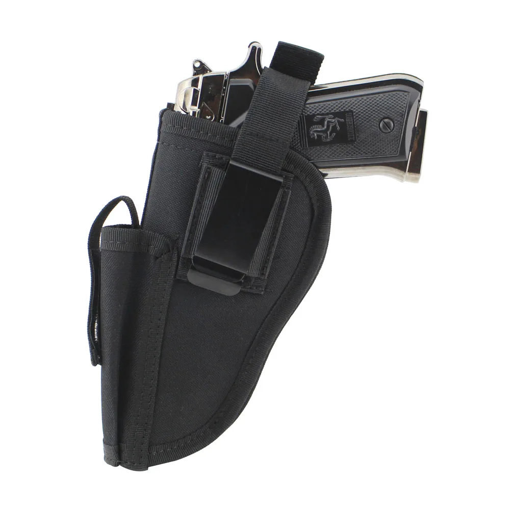 Tactical Gun Holster Hunting Pistol Pouch with Magazine Right and Left hand side Pistol Fits most Medium Handguns
Tactical Gun Holster Hunting Pistol Pouch with Magazine Right and Left hand side Pistol Fits most Medium Handguns