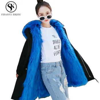 Winter Parka Women Faux fur coat Detachable Fox Fur Lining Hooded Coats Female Warm Fur Parkas High quality Fourrure Overcoat
Winter Parka Women Faux fur coat Detachable Fox Fur Lining Hooded Coats Female Warm Fur Parkas High quality Fourrure Overcoat