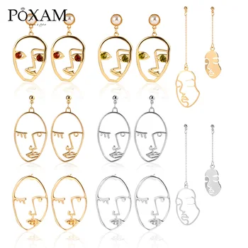 Vintage Abstract Creative Human Face Drop Earrings 2019 For Women Fashion Geometric Pearl Crystal Female Wedding Party Jewelry
Vintage Abstract Creative Human Face Drop Earrings 2019 For Women Fashion Geometric Pearl Crystal Female Wedding Party Jewelry