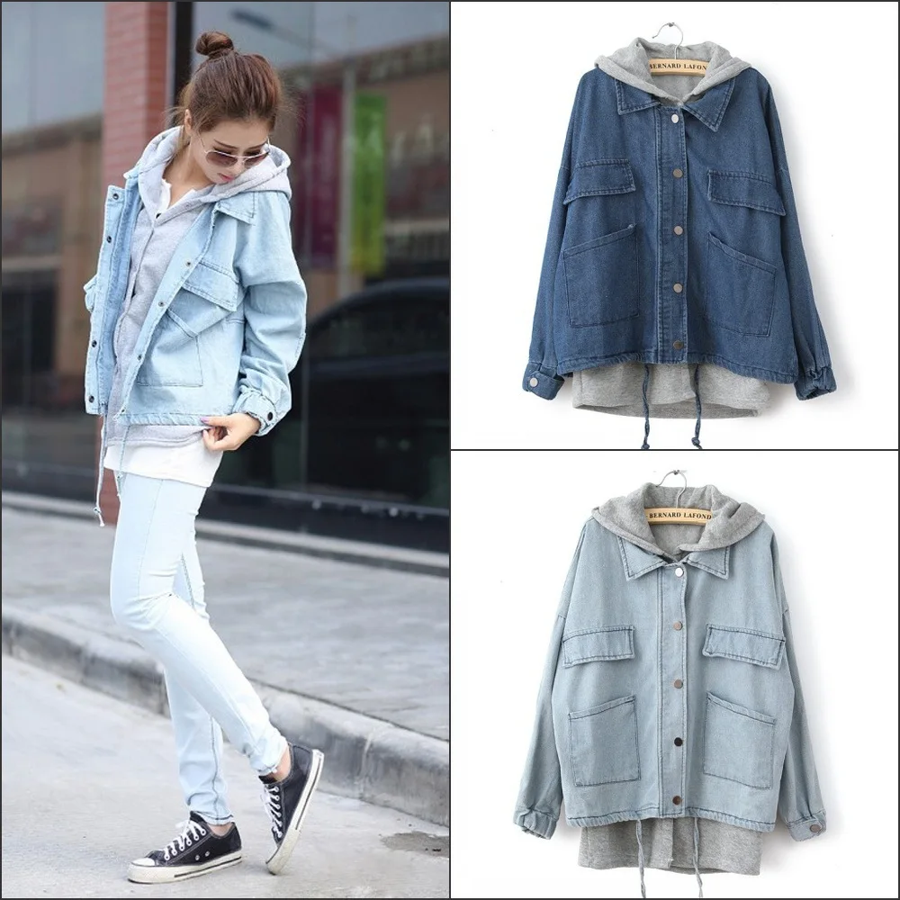 New Fashion Women's denim jacket,All-match casual jeans coat Hooded Ladies cowboy denim coat women jacket free shipping L3826
New Fashion Women's denim jacket,All-match casual jeans coat Hooded Ladies cowboy denim coat women jacket free shipping L3826
