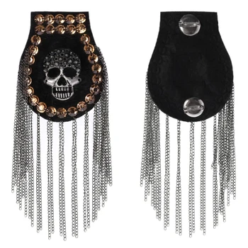 Skeleton Skull Clothes Brooches Epaulet Gothic Punk Rivets Shoulder Board Women Accessories
Skeleton Skull Clothes Brooches Epaulet Gothic Punk Rivets Shoulder Board Women Accessories