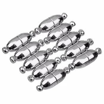10pcs/lot 6x18mm Rhodium Color Strong Magnetic Clasps for Necklace Bracelet Chain Buckle Hook Clasps DIY Jewelry Making Findings
10pcs/lot 6x18mm Rhodium Color Strong Magnetic Clasps for Necklace Bracelet Chain Buckle Hook Clasps DIY Jewelry Making Findings
