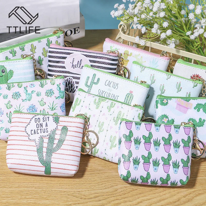 TTLIFE PVC Leather Coin Purses Storage Bags Women Small Cactus Print Handbag Lady Mini Zipper Pouch Key Holder Wallet Bag
TTLIFE PVC Leather Coin Purses Storage Bags Women Small Cactus Print Handbag Lady Mini Zipper Pouch Key Holder Wallet Bag