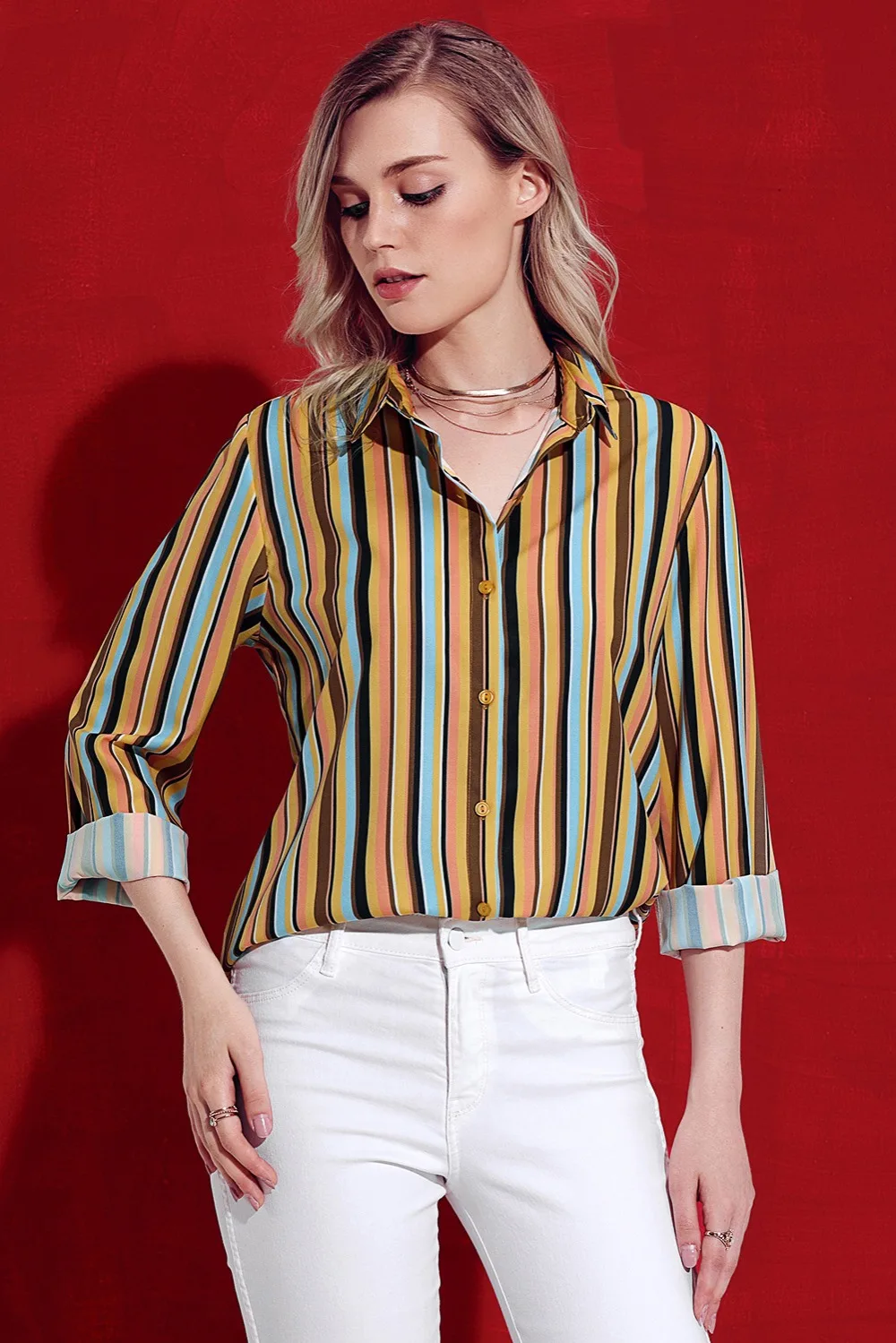 Yellow-Multicolor-Striped-Long-Sleeve-Button-Down-Shirt-LC251153-7-3