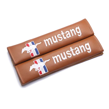 Modification For MUSTANG RACING emblem brown leather seat belt cover shoulder pad Car accessories for ford focus 2 mk2 fiesta
Modification For MUSTANG RACING emblem brown leather seat belt cover shoulder pad Car accessories for ford focus 2 mk2 fiesta