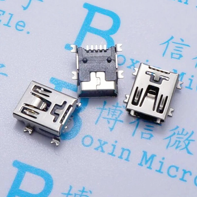 50PCS/LOT 5PF female mini USB MINI female socket 5P SMD 5PIN Connector Plug USB Interface 5 needle MP3 data port 
50PCS/LOT 5PF female mini USB MINI female socket 5P SMD 5PIN Connector Plug USB Interface 5 needle MP3 data port