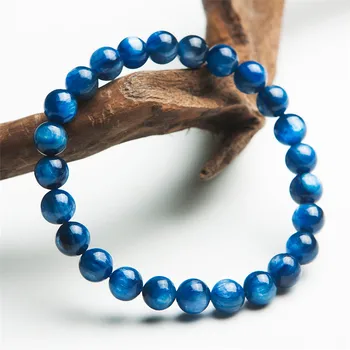 Precious Blue Natural Kyanite Gemstone Crystal Stretch Round Bead Bracelets For Women Female 7mm
Precious Blue Natural Kyanite Gemstone Crystal Stretch Round Bead Bracelets For Women Female 7mm