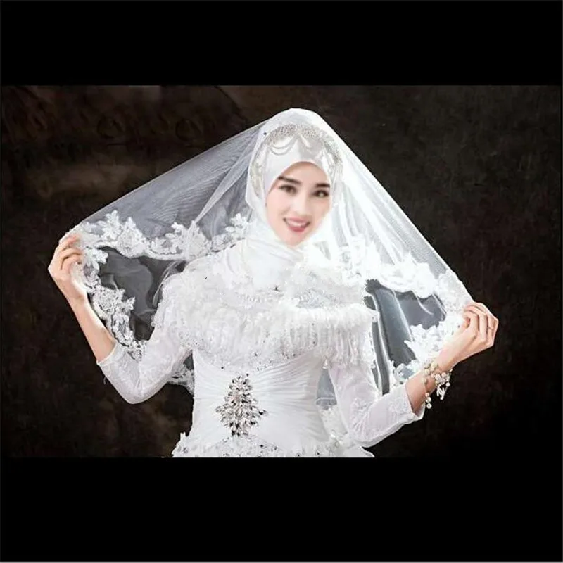 2019 New Muslim Wedding Veils Appliques Crystal Beaded Saudi Arabic Dubai Wedding Veil Bridal Veil Wedding Accessories
2019 New Muslim Wedding Veils Appliques Crystal Beaded Saudi Arabic Dubai Wedding Veil Bridal Veil Wedding Accessories