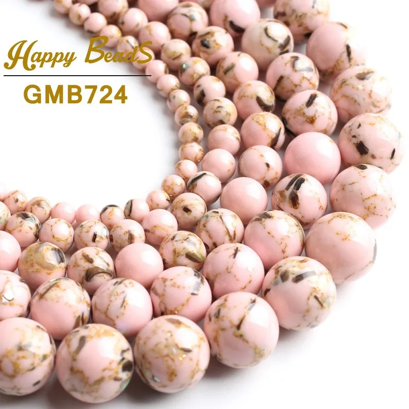 Pink Shell Turquoises Synthesis Stone Beads Round Loose Spacer Beads 15''Strand 4/6/8/10/12mm For Jewelry Making DIY Bracelets
Pink Shell Turquoises Synthesis Stone Beads Round Loose Spacer Beads 15''Strand 4/6/8/10/12mm For Jewelry Making DIY Bracelets