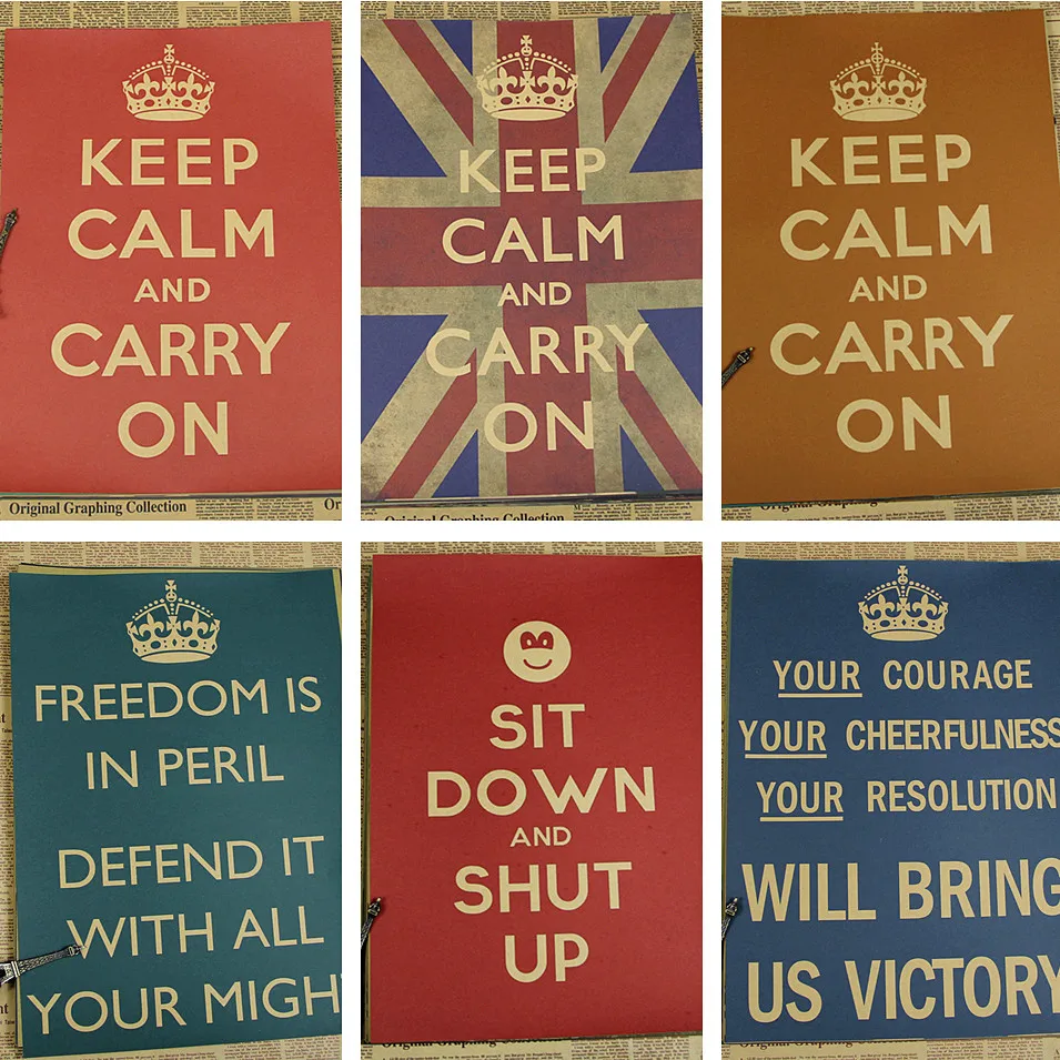 Винтажный плакат с надписью Keep calm and on ретро-рок постер Ретро для бара кафе | Дом и