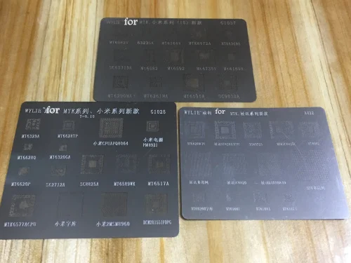 3pcs/lot BGA Reball Stencil for MTK xiaomi series MT6628TP APQ8064 MT6620P SC2712A SC8825A MT6589WK MT6323GA MTK6572A MTK6369A
3pcs/lot BGA Reball Stencil for MTK xiaomi series MT6628TP APQ8064 MT6620P SC2712A SC8825A MT6589WK MT6323GA MTK6572A MTK6369A
