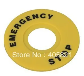20pcs/lot 60mm(OD) x 22mm(ID) Yellow Plastic Panel Label for Emergency Stop Push Button Switch
20pcs/lot 60mm(OD) x 22mm(ID) Yellow Plastic Panel Label for Emergency Stop Push Button Switch