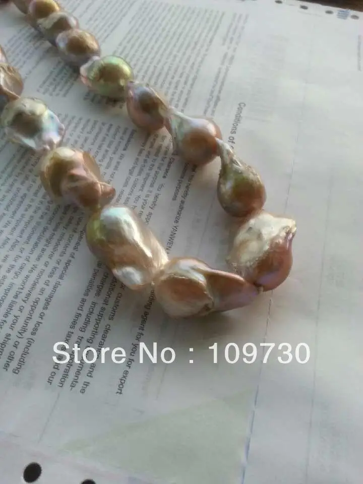 Jewelry 001008 14KGP Solid Gold Clasp 15-20mm AAA+ SOUTH SEA Purple BAROQUE PEARL NECKLACE 17
Jewelry 001008 14KGP Solid Gold Clasp 15-20mm AAA+ SOUTH SEA Purple BAROQUE PEARL NECKLACE 17
