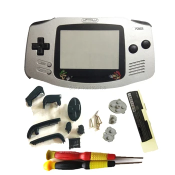 Silver Color Full Set Parts Case For GameboyAdvance Handheld Console Housing w/Black Buttons GBO DMG Game Shell Mars Bros Lens
Silver Color Full Set Parts Case For GameboyAdvance Handheld Console Housing w/Black Buttons GBO DMG Game Shell Mars Bros Lens
