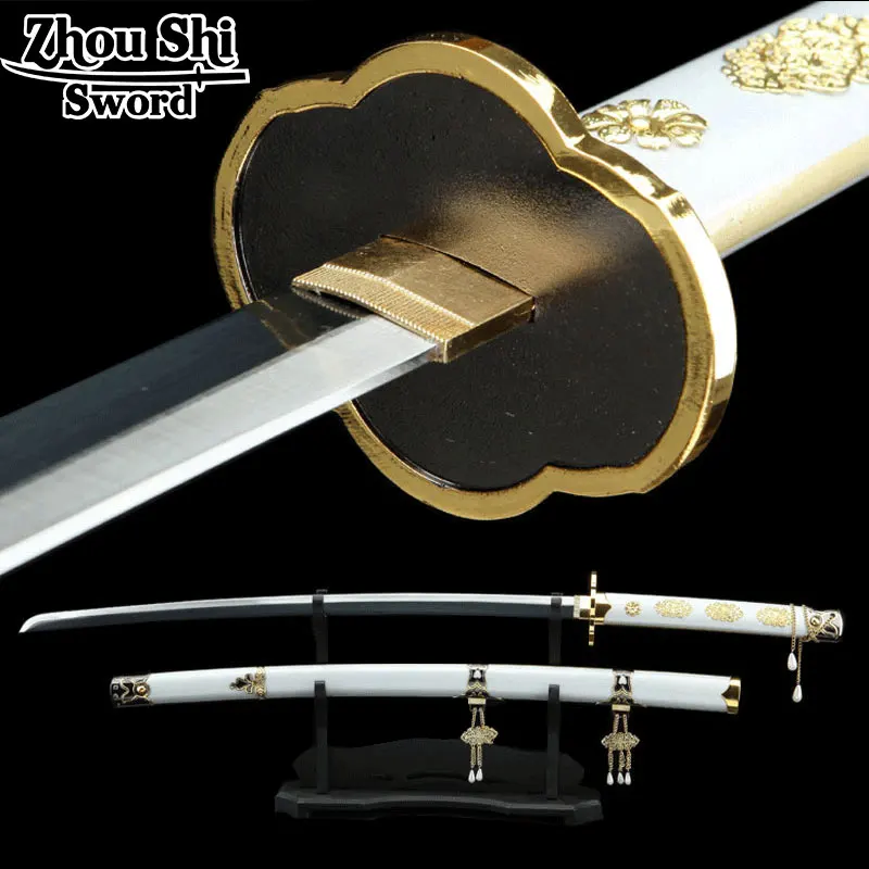 All handmade katana sword Sword Art Online Tsurumaru country forever COS props 1060 Carbon Steel Blade black Decorative Gifts
All handmade katana sword Sword Art Online Tsurumaru country forever COS props 1060 Carbon Steel Blade black Decorative Gifts