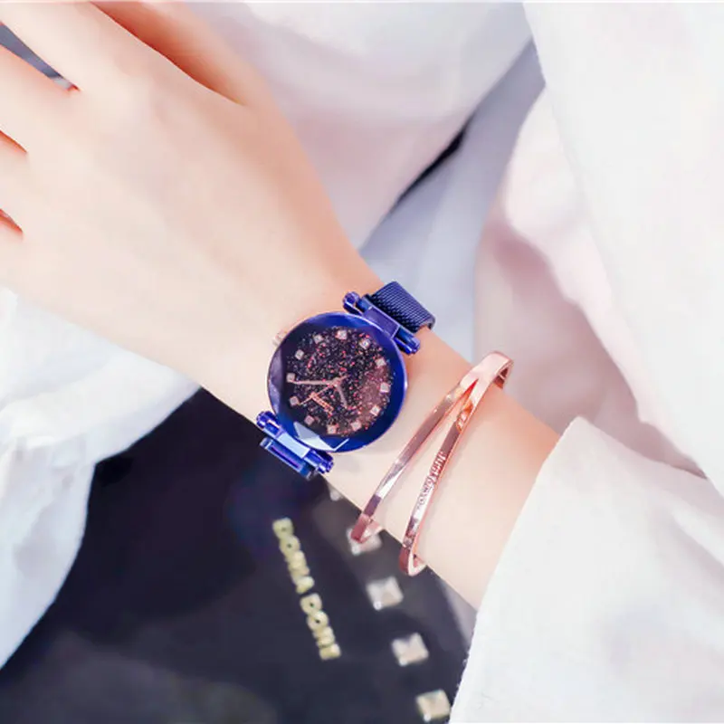 Top Brand Watches For Women Mesh Magnet Buckle Starry Quartz Watch Geometric Surface Casual Women Quartz Wristwatch 50pcs/lot
Top Brand Watches For Women Mesh Magnet Buckle Starry Quartz Watch Geometric Surface Casual Women Quartz Wristwatch 50pcs/lot