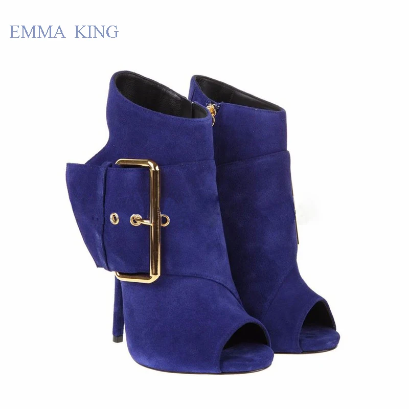 New Fashion Suede Botines Mujer Open Toe Stiletto High Heels Metal Buckle Strap Gladiator Sandals Ankle Boots for Women Shoes
New Fashion Suede Botines Mujer Open Toe Stiletto High Heels Metal Buckle Strap Gladiator Sandals Ankle Boots for Women Shoes