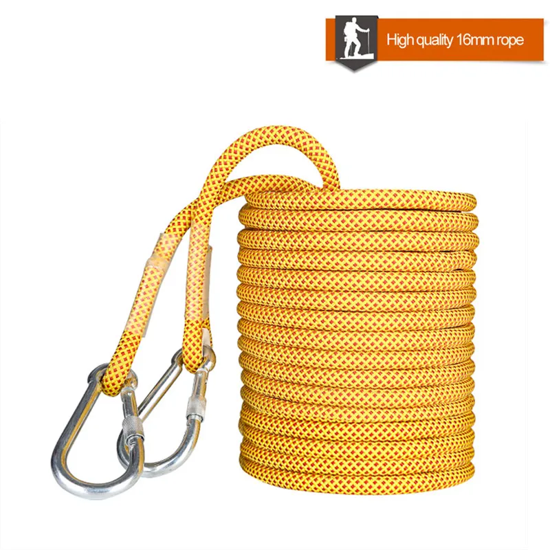 Professional Climbing Diameter 16mm Thick big rope 45KN High strength polyester Safety rope for aerial work Paracord 10-100m
Professional Climbing Diameter 16mm Thick big rope 45KN High strength polyester Safety rope for aerial work Paracord 10-100m