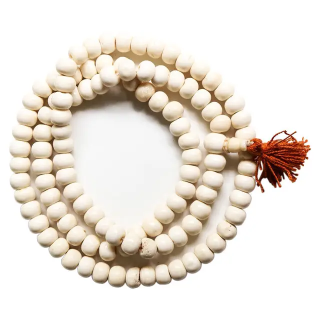 BROAFATER-Chapelet de Prière en Vrai Yak Sophia pour Homme, Collier de Grandes Perles Tibétaines, 8mm, 10mm, 12mm, 108 Perles 1
