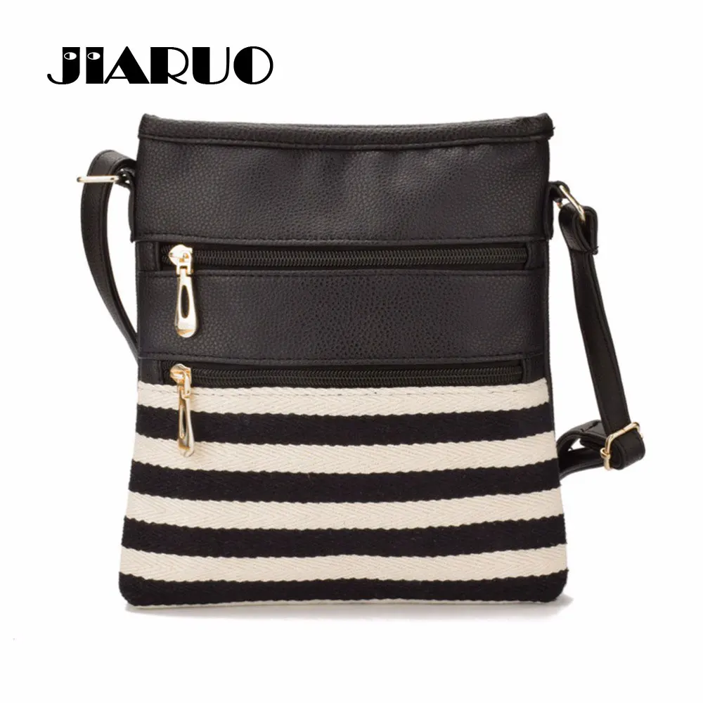 JIARUO Women Leather Messenger bag Bag Ladies Patchwork Stripe Canvas Printed Handbags Girls Casual Small Shoulder bag
JIARUO Women Leather Messenger bag Bag Ladies Patchwork Stripe Canvas Printed Handbags Girls Casual Small Shoulder bag