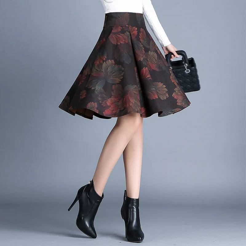 Women Pleated Skirt Female Wool Skirts Printing Fashion High Waist Winter Warm Thickening Womens Skirt Autumn Fashion 2019 NEW
Women Pleated Skirt Female Wool Skirts Printing Fashion High Waist Winter Warm Thickening Womens Skirt Autumn Fashion 2019 NEW