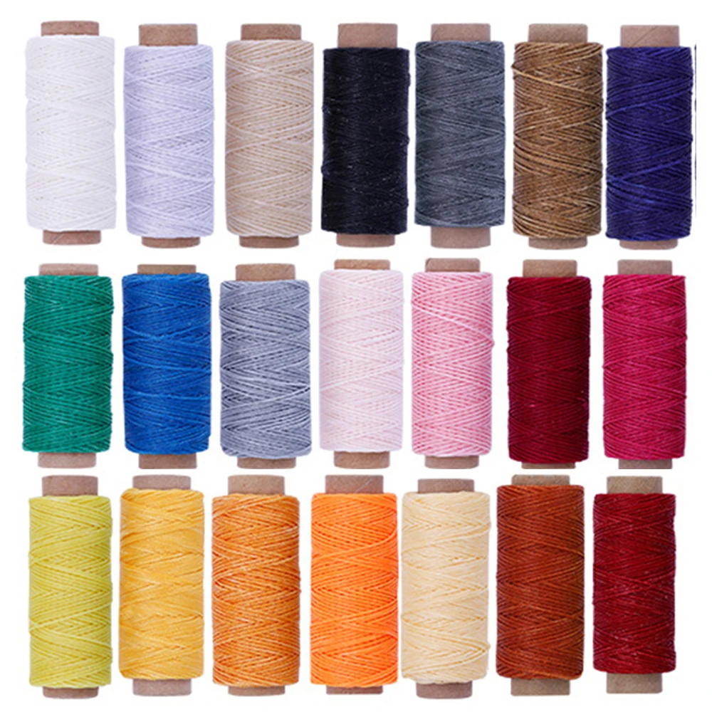 20Colors 50 Meters 0.8mm 150D Leather Waxed Thread Cord for DIY Handicraft Tool Hand Stitching Thread Flat Waxed Sewing Line
20Colors 50 Meters 0.8mm 150D Leather Waxed Thread Cord for DIY Handicraft Tool Hand Stitching Thread Flat Waxed Sewing Line