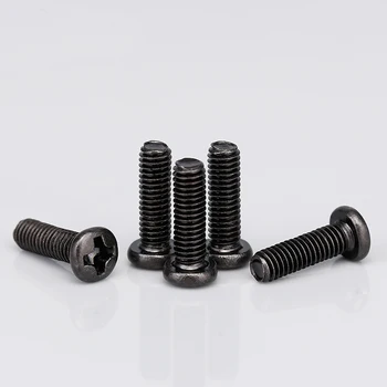 M2 M2.5 Phillips round head screws micro precision cross pan bolts Black 2mm-30mm Length GB818
M2 M2.5 Phillips round head screws micro precision cross pan bolts Black 2mm-30mm Length GB818
