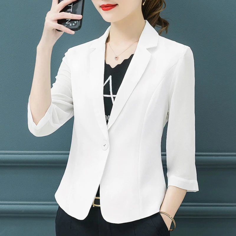 womens jackets and coats chaquetas mujer 2019 white women jacket Seven-quarter sleeve Cardigan office ladies jacket women B412
womens jackets and coats chaquetas mujer 2019 white women jacket Seven-quarter sleeve Cardigan office ladies jacket women B412