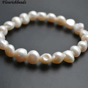 Natural White fresh water pearl baroque flat round oval beads stretch bracelets fashion woman jewelry
Natural White fresh water pearl baroque flat round oval beads stretch bracelets fashion woman jewelry