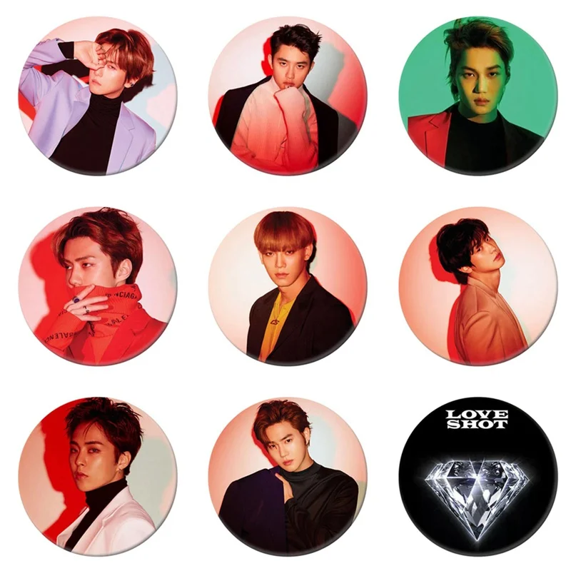 Korean KPOP EXO 5th Album Repackage Love Shot Brooch Pin Badge Accessories For Clothes Hat Backpack Decoration
Korean KPOP EXO 5th Album Repackage Love Shot Brooch Pin Badge Accessories For Clothes Hat Backpack Decoration