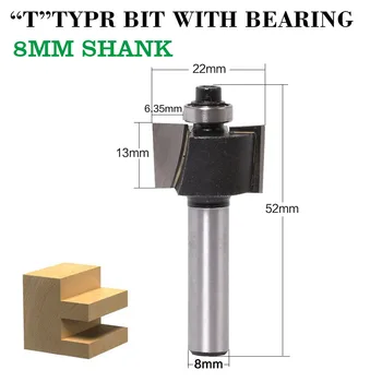 1pc 8mm Shank T type bearings wood milling cutter Industrial Grade Rabbeting Bit woodworking tool router bits for wood
1pc 8mm Shank T type bearings wood milling cutter Industrial Grade Rabbeting Bit woodworking tool router bits for wood
