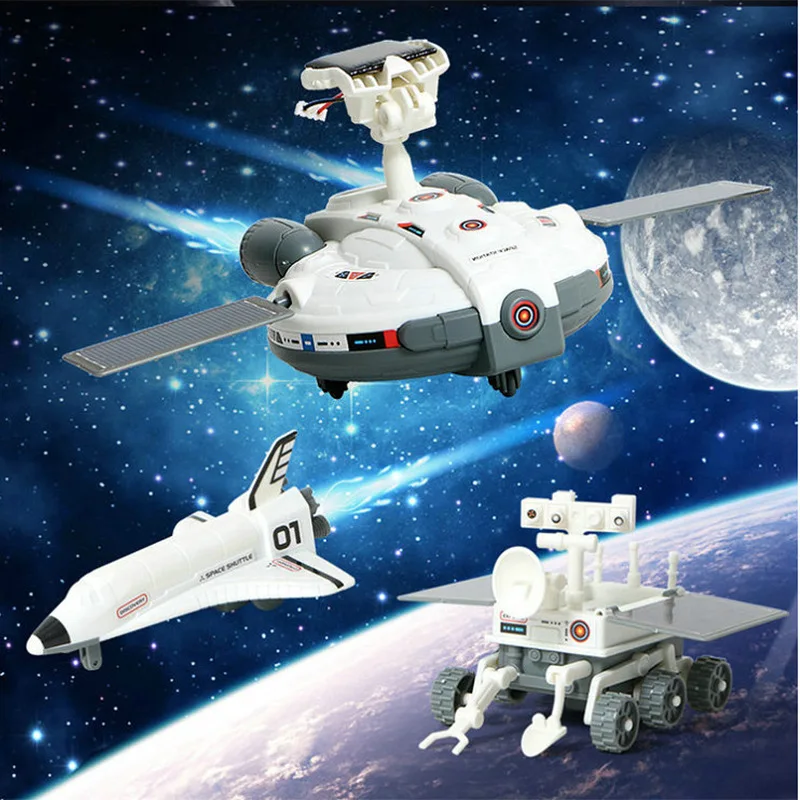 

3-in-1 Solar Lunar Space Exploration Fleet DIY Puzzle Science teaching Assembled Toys Studying Kits Christmas Gift Toys For Kids