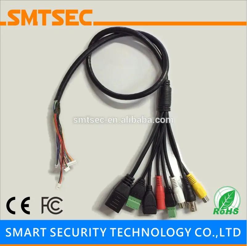 Кабель SMTSEC UG RJ45 + BNC DC USB Аудиовход аудиовыход RS485 сигнализация модуль IP-камеры