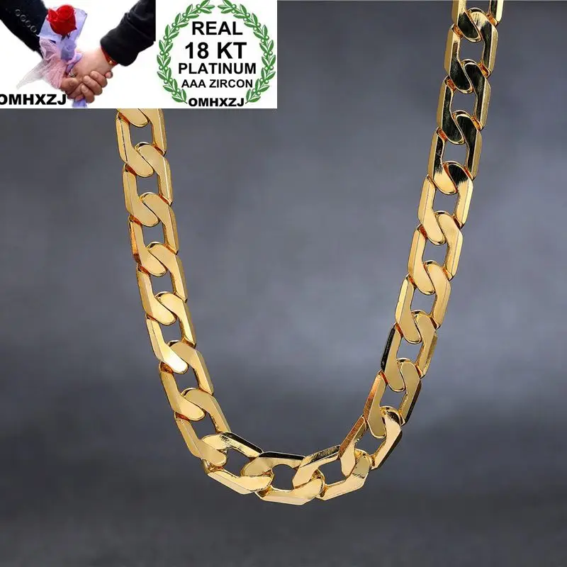 OMHXZJ Wholesale European Fashion Woman Man Party Wedding Gift Lateral Chain 18KT Yellow Gold Chain Necklace NA212
OMHXZJ Wholesale European Fashion Woman Man Party Wedding Gift Lateral Chain 18KT Yellow Gold Chain Necklace NA212
