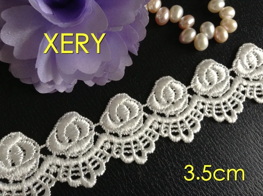 3.5cm high standard water soluble embroidery lace, exquisite lace trimming for luxurious garment,XERY14001
3.5cm high standard water soluble embroidery lace, exquisite lace trimming for luxurious garment,XERY14001