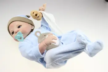 Nicery 22inch 55cm Bebe Reborn Doll Hard Silicone Boy Girl Toy Reborn Baby Doll Gift for Children Blue Clothes Bear Baby Doll
Nicery 22inch 55cm Bebe Reborn Doll Hard Silicone Boy Girl Toy Reborn Baby Doll Gift for Children Blue Clothes Bear Baby Doll