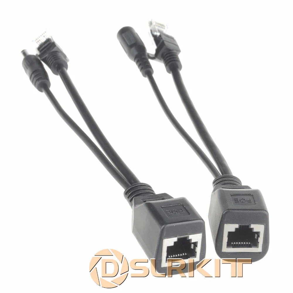 20 шт. (10 пар) кабель адаптер POE пассивное питание через Ethernet Инжектор PoE + комплект