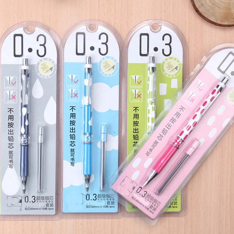 0.3mm Automatic /Mechanical pencil and Lead Holder 0.3mm lead refill School Stationery Supplies Drawing Pencil
0.3mm Automatic /Mechanical pencil and Lead Holder 0.3mm lead refill School Stationery Supplies Drawing Pencil