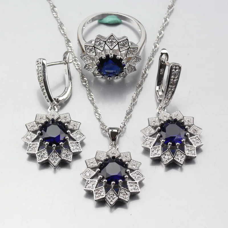 Manny Trinket Affordable 12-Color Round Flower Alluring Blue Zircon 925 Silver Jewelry Sets For Women Free Shipping And Gift Box
Manny Trinket Affordable 12-Color Round Flower Alluring Blue Zircon 925 Silver Jewelry Sets For Women Free Shipping And Gift Box