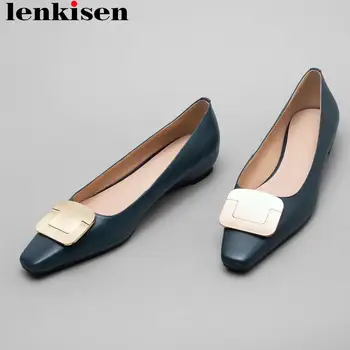 Lenkisen handmade genuine leather low heels slip on pumps square toe metal fastener simple grandmother elegant lady shoes L76
Lenkisen handmade genuine leather low heels slip on pumps square toe metal fastener simple grandmother elegant lady shoes L76