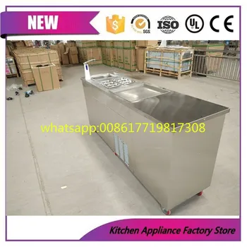 single square pan and 6 tanks thailand fried ice cream machine with sink and worktable
single square pan and 6 tanks thailand fried ice cream machine with sink and worktable