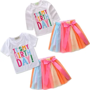 letter printed top mesh rainbow skirt children's clothing toddler girl clothes bithday party dress suit outfit for girls 6 years
letter printed top mesh rainbow skirt children's clothing toddler girl clothes bithday party dress suit outfit for girls 6 years