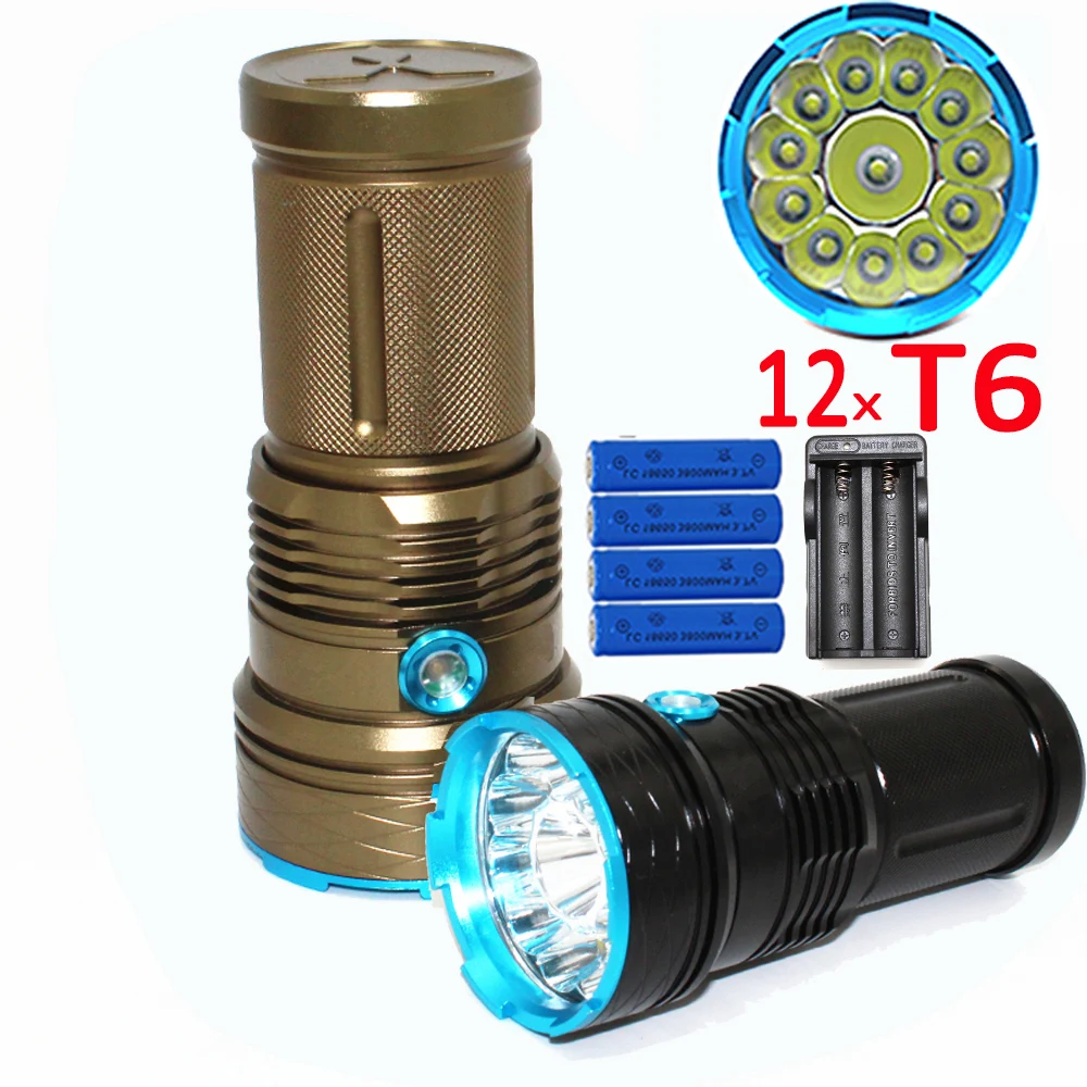 Utral Bright 12000LM 12x XML T6 LED Flashlight Outdoor Night Torch Lamp Lighting + 4x 18650 Battery +Charger
Utral Bright 12000LM 12x XML T6 LED Flashlight Outdoor Night Torch Lamp Lighting + 4x 18650 Battery +Charger